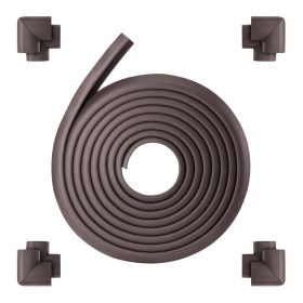 VEVOR Baby Proofing Edge Corner Protector, 18 ft Edge Cushion, 8 Corner Pads, Soft NBR Foam, 3M Adhesive, Child Proof Table Safety Bumper Guards