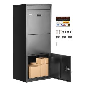 VEVOR Package Delivery Boxes for Outside, 47.2 in Mailbox for Parcel with Lock, Galvanized Steel Package Drop Box with Anti-Theft Design