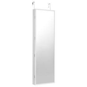 VEVOR Mirror Jewelry Cabinet, 47.05-Inch Tall Lockable Jewelry Cabinet Armoire with Full-Length Mirror