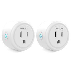 GHome Smart Mini Plug Compatible with Alexa and Google Home, WiFi Smart Outlet Socket Remote Control with Timer Function, Only Supports 2.4GHz Ne