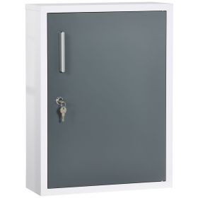 Bathroom Medicine Cabinet with Shelves Inside & On Door, Locking Medical Cabinet for Child & Pet Safety, First Aid Bathroom Wall Cabinet